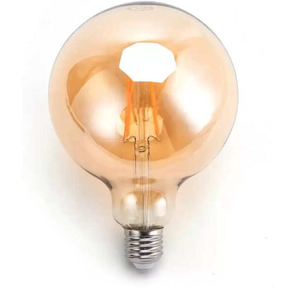 lampadina led vintage a filamento e27 g125 a globo 6w bianco caldo 2200k aigostar