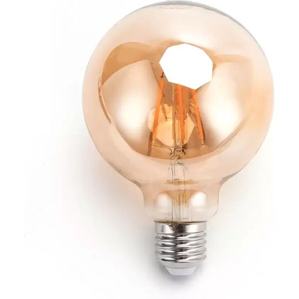 lampadina led vintage a filamento e27 g95 a globo 8w bianco caldo 2200k aigostar