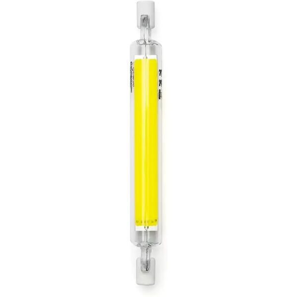 lampadina led r7s lineare 118mm 9w cob in vetro bianco freddo 6500k aigostar