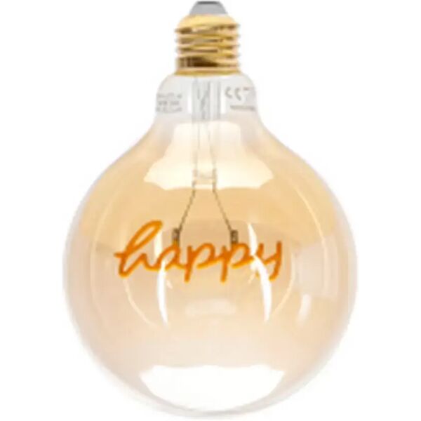 lampadina led happy vintage a filamento e27 g125 4w decorativa bianco caldo 1800k aigostar