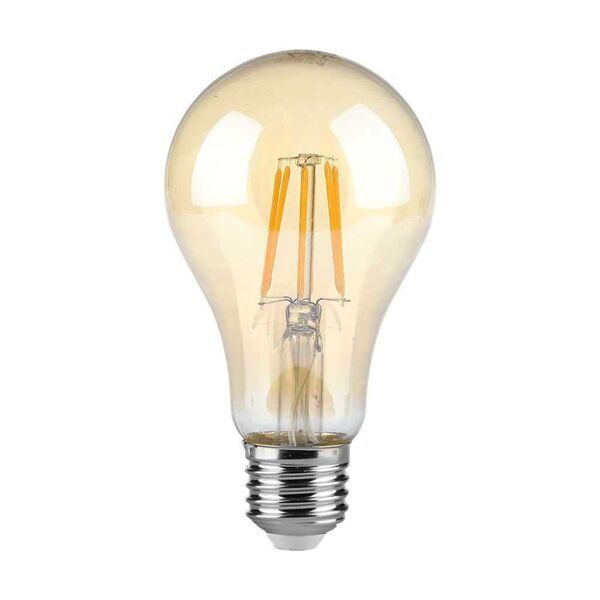v-tac vt-2028 lampadina led filamento 10w vintage ambrata Е27 a60 bianco caldo 2200k - sku 217157