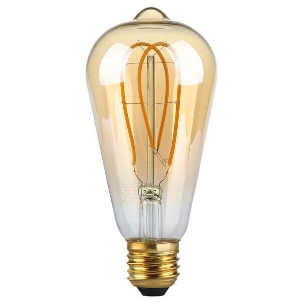 v-tac vt-2066 lampadina led 5w e27 st64 filamento effetto vintage colore ambrato luce 1800k - 217220