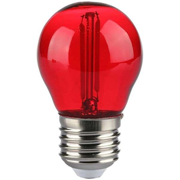 v-tac vt-2132 lampadina led rossa lampada 2w e27 g45 filamento vetro colorato red rosso- sku 217413