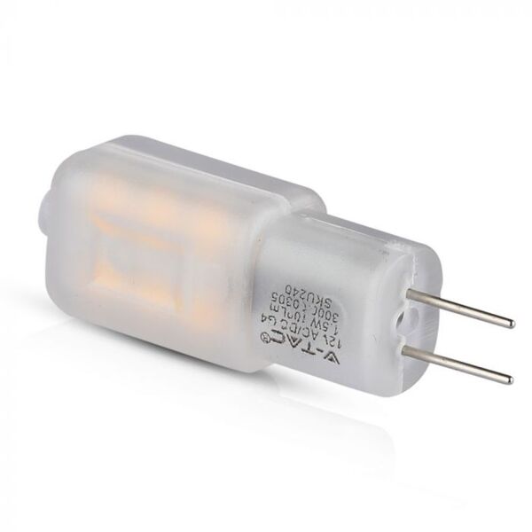 v-tac pro vt-201 lampadina led faretto chip samsung smd 1,5w t12 g4 12v bianco caldo 3000k - sku 240