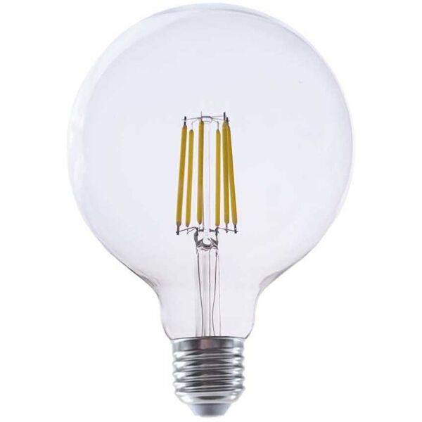 v-tac vt-2344 lampadina led 4w e27 3000k lampada globo filamento bulbo g125 vetro trasparente sku 2992