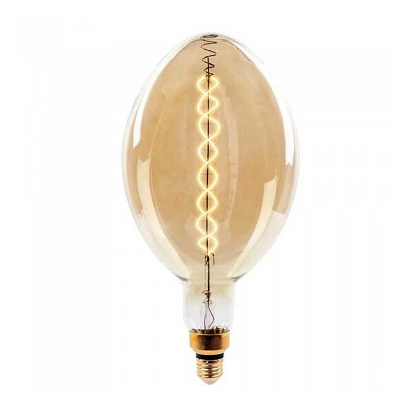 v-tac vt-2178d lampada bulbo 8w e27 xl bf180 filamenti lineari vetro ambra 2000k dimmable – sku 7464