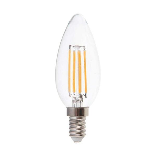 v-tac vt-2304d lampadina led candela e14 dimmerabile a filamento lampada 4w 100lm/w luce bianco caldo 3000k - 2870