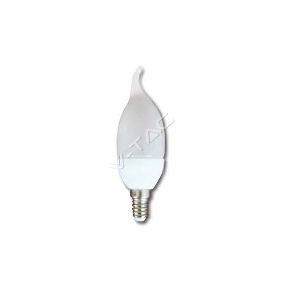 v-tac lampadina a led candela flame 4w e14 luce bianco naturale 4500k