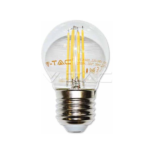 v-tac vt-1980 lampadina a led 4w filamento e27 g45 luce bianco freddo 6000k - 4428