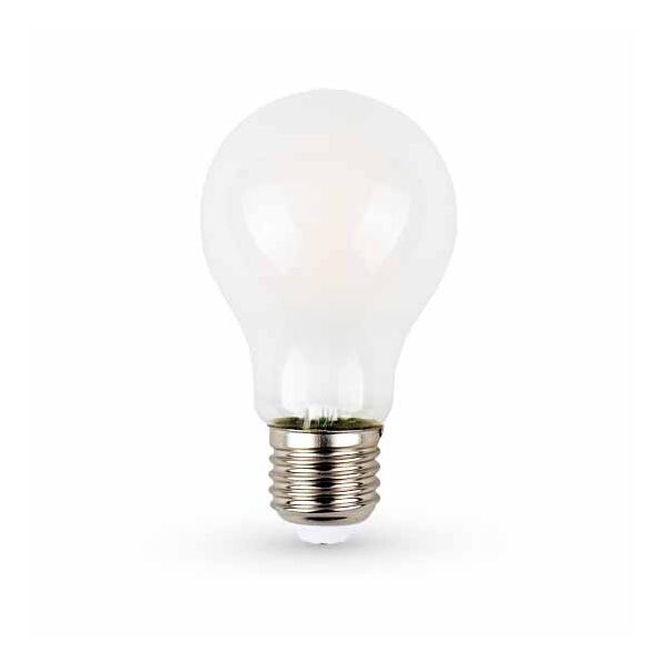 v-tac vt-1939 lampadina bulbo led filamento a60 vetro opaco 4w e27 4000k - 4490
