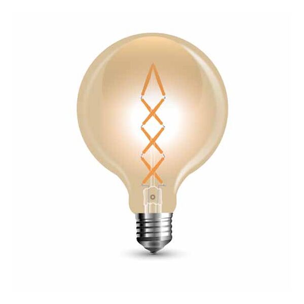 v-tac vt-2018 lampadina globo led filamento vintage ambra 8w Е27 g125 2200k - 7149