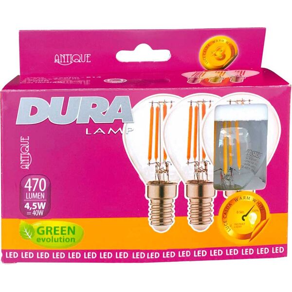 duralamp trifsfr-c led set 3 sfera 4w e14 l470 6400k fredda confezioni 10 - trifsfr-c