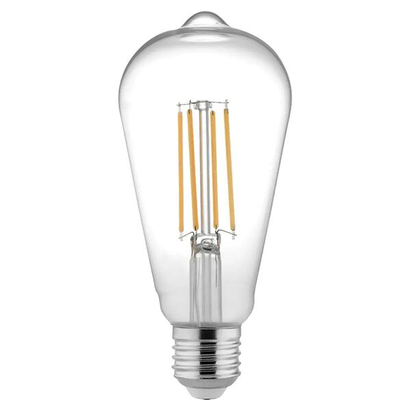 tecnomat lampadina vivida led filamento retro e27 8w=77w 1100 lumen 3000k luce calda Ø 64x140 mm