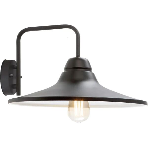 tecnomat applique monet 1xe27 max 60w nero in metallo bianco lampadina esclusa