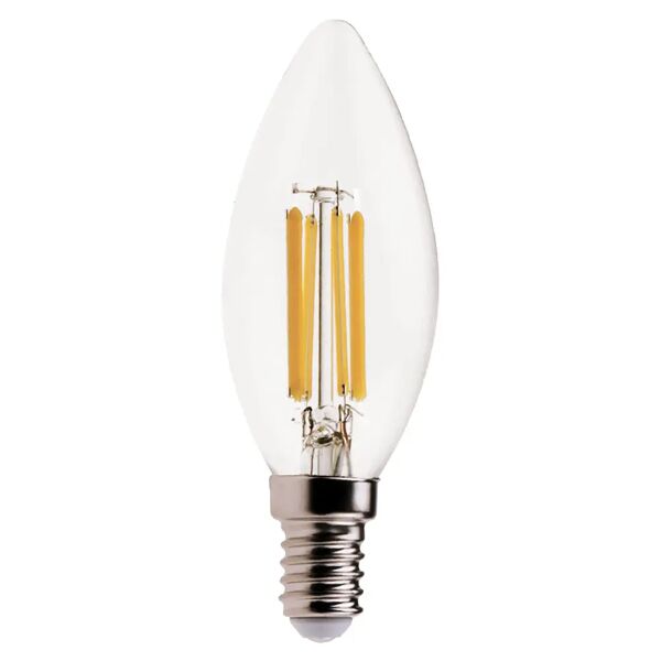 tecnomat lampadina vivida led filamento oliva e14 6w=63w 806 lumen 4000k luce bianca Ø 35x98 mm