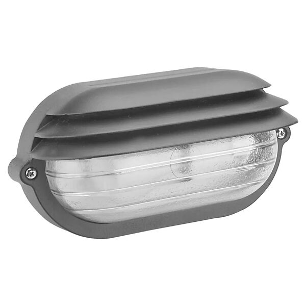 tecnomat plafoniera ovale nera con palpebra in alluminio lampadina e27
