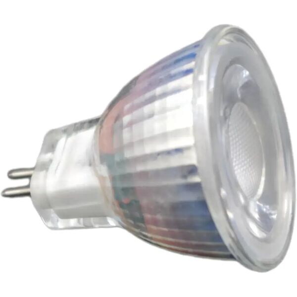 parko 2 lampadine  led mr11 gu4 3w=25w 240 lumen 3000k luce calda Ø 34x43 mm