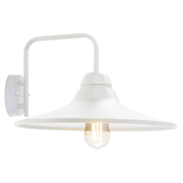 tecnomat applique monet 1xe27 max 60w bianco in metallo bianco lampadina esclusa