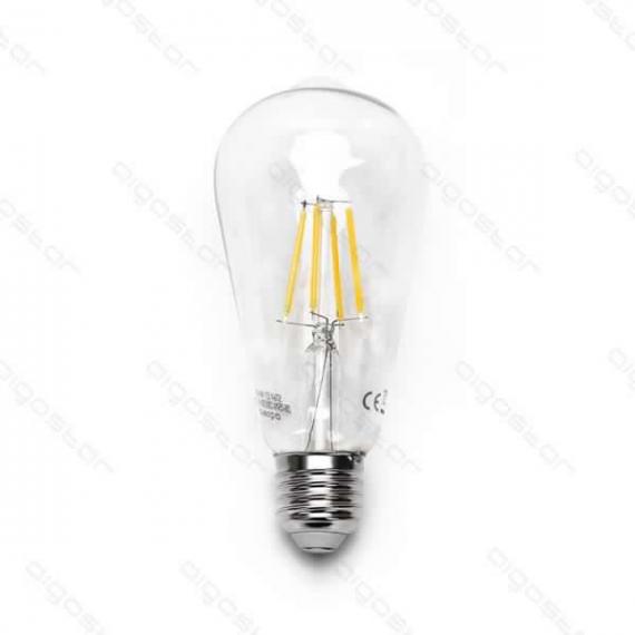 Aigostar lampadina led filamento st64 8w attacco e27 1050 lumen 6500k luce fredda d64h142mm angolo 360 equivale a 75w incadescenza
