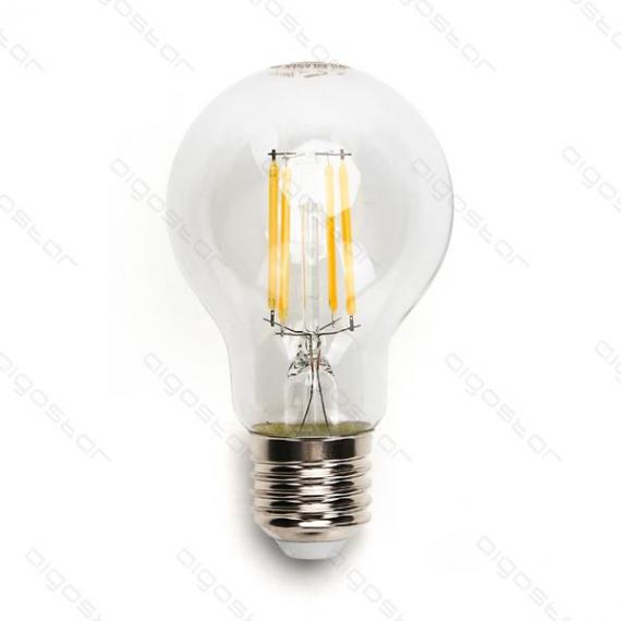 Aigostar lampadina led filamento a60 8w attacco e27 1050 lumen 6500k luce fredda d60h105mm angolo 360 gradi equivale a 75w incadescenza