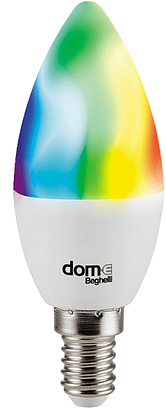 Beghelli LAMPADINA LED  WIFI OLIVA E14 RGB+W