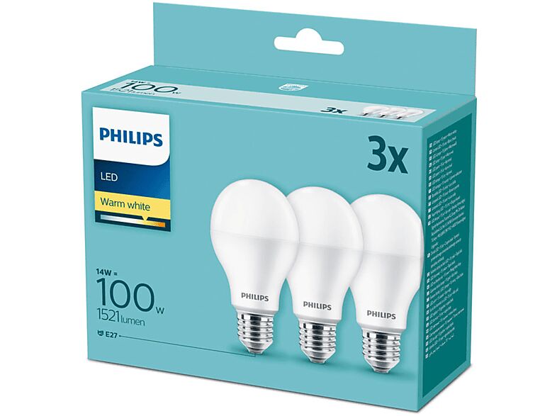 Philips LAMPADINA LED  3xGoccia 100W luce calda