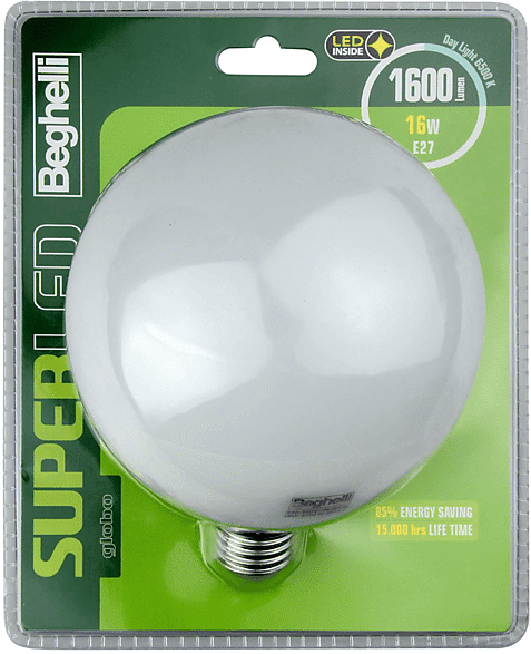 Beghelli LAMPADINA LED  SUPERLED GLOB 16W E27 6,5