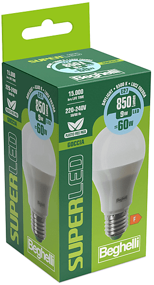 Beghelli LAMPADINA LED  SUPERLED GOCCIA 9WE276K5