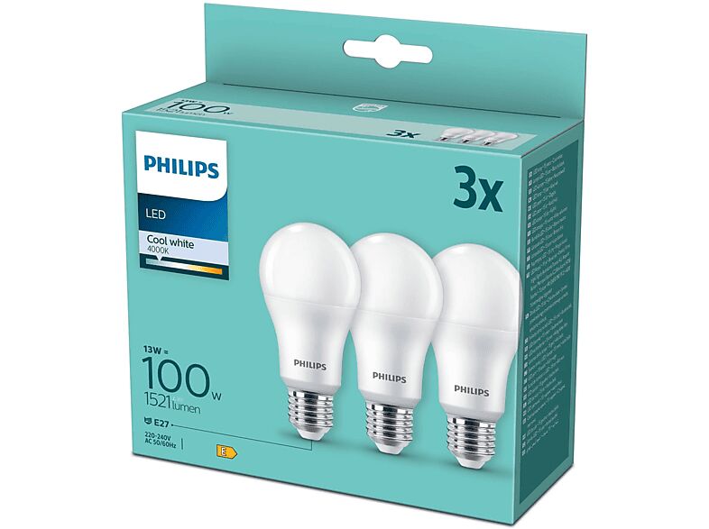 Philips LAMPADINA LED 3xGoccia 100W luce fredda