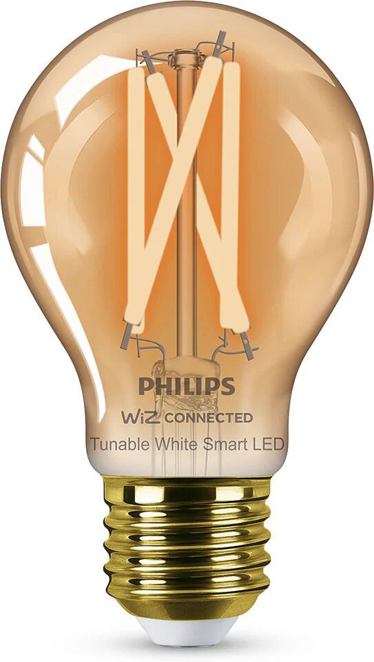 Philips LED Lampadina Smart Filament Ambrata Dimmerabile Luce Bianca da Calda a Fredda Attacco E27 50W Goccia