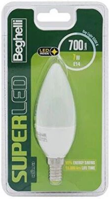 Beghelli Oliva Super LED E14 energy-saving lamp 7 W A+