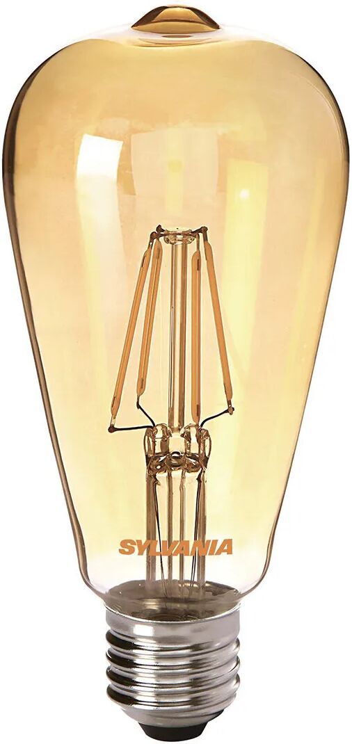 FEILO_SYLVANIA Lampadina Sylvania Led Filamento Retro' Ambrata E27 4,4w=34w 400lm 2400k Luce Calda Ø64x145mm