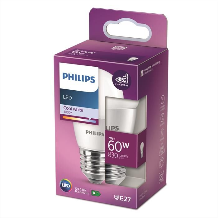 Philips Led Sfera 60w E27 4000k Non Dim-white