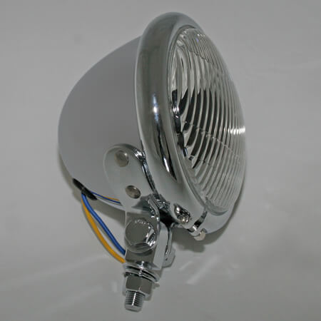 Paaschburg & Wunderlich GmbH 4 lampada nebbia da 4 pollici e mezzo con lampadina, Bates-Style Argento