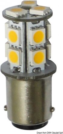 Osculati Lampadina LED SMD zoccolo BA15D per faretti Lampadina LED 12/24 V BA15D 4 W 400 lm