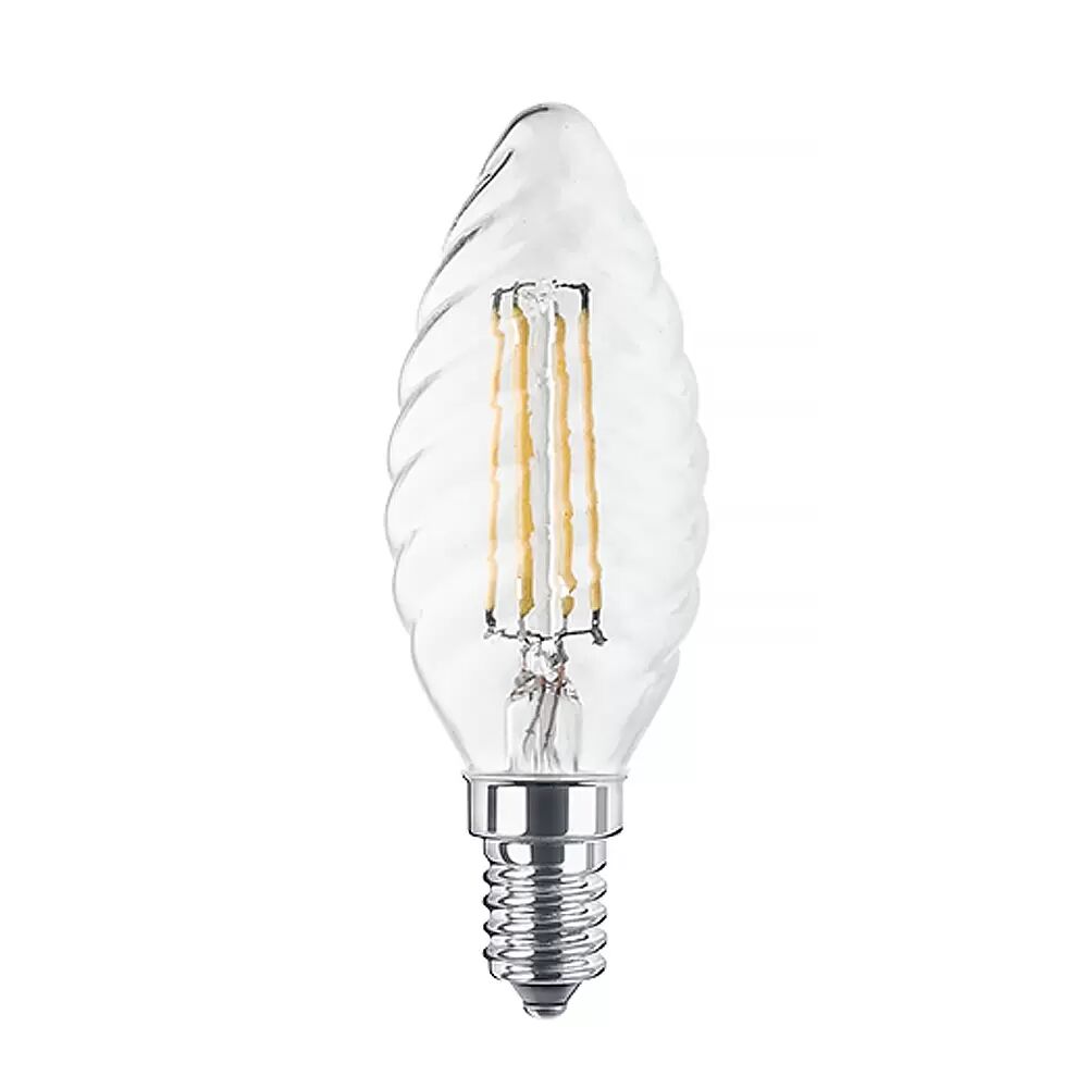 Lampadina Led a Filamento E14 C35 a tortiglione 4W Bianco caldo 2700K Neos