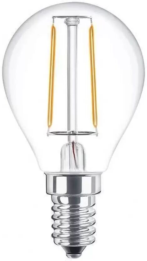 Lampadina Led a Filamento E14 G45 a sfera 2W Bianco caldo 2700K Novaline