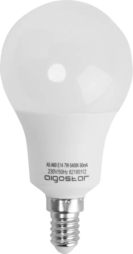 Lampadina Led E14 A60 a bulbo 7W Bianco freddo 6400K Aigostar