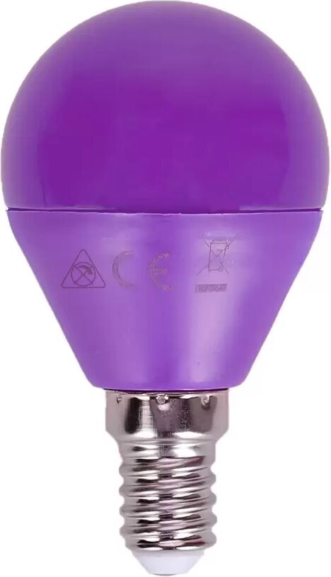 Lampadina Led E14 G45 a sfera 4W Viola Aigostar