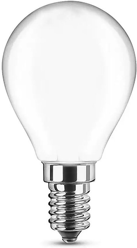 Lampadina Led Opaca a Filamento E14 G45 a sfera 4W Bianco freddo 6500K Novaline