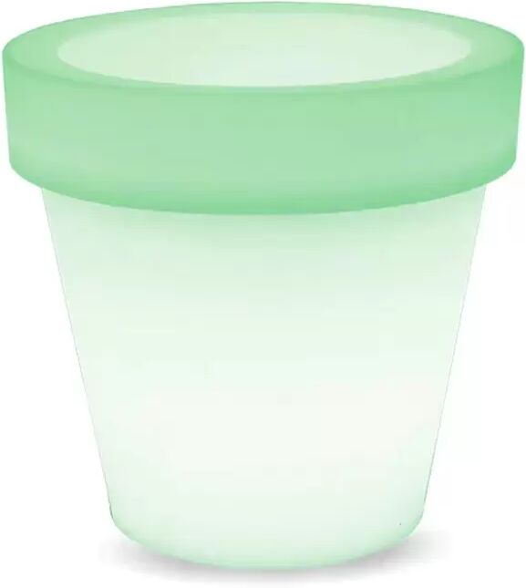 Vaso Led luminoso decorativo da giardino 1W RGBW 35,5&#215;32,5 cm IP54 a batteria 1 lampada V-TAC