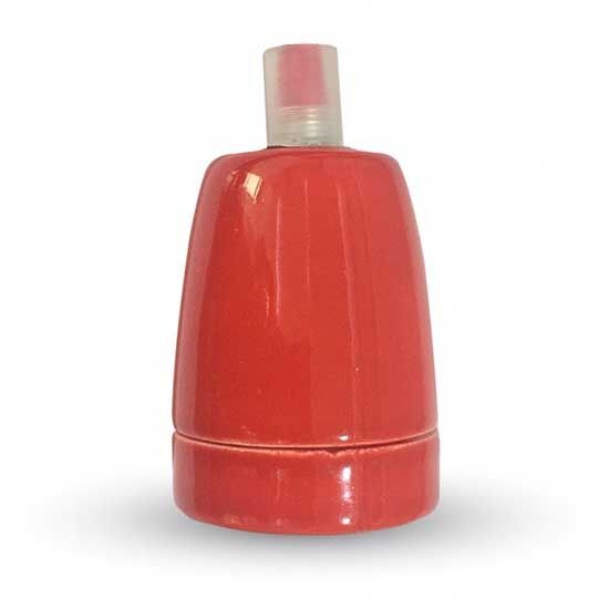 V-Tac Vt-799 Portalampada In Porcellana Ф47mm Per Lampadine E27 Ip20 Rosso - Sku 3799