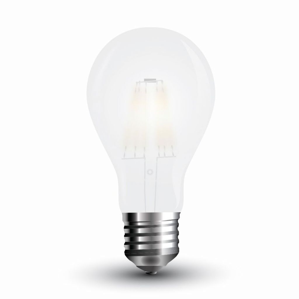 V-Tac Vt-1934 Lampadina E27 A60 Filamento In Vetro Smerigliato Satinato 4w Bianco Freddo 6400k Sku 4488