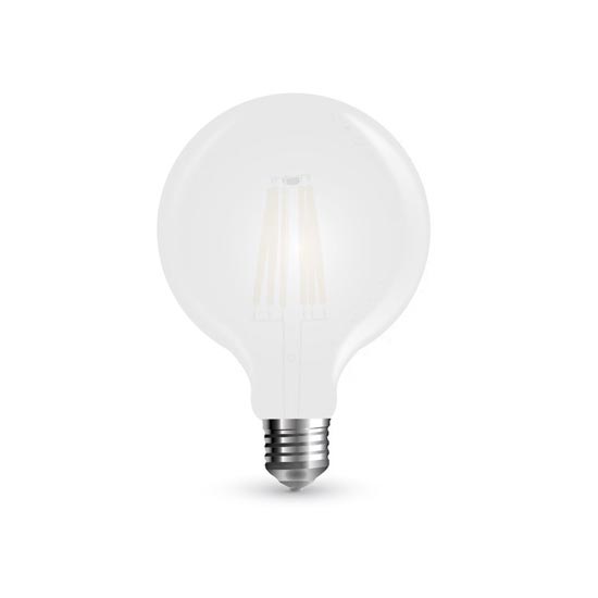 V-Tac Vt-2067 Lampadina Bulbo G125 Filamento Vetro Smerigliato 7w E27 - Sku 7190 - Bianco Freddo 6400k