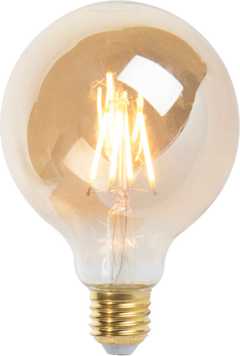 LUEDD Set van 5 E27 dimbare LED filament lamp 9,5 cm 5W 360 lumen 2200K