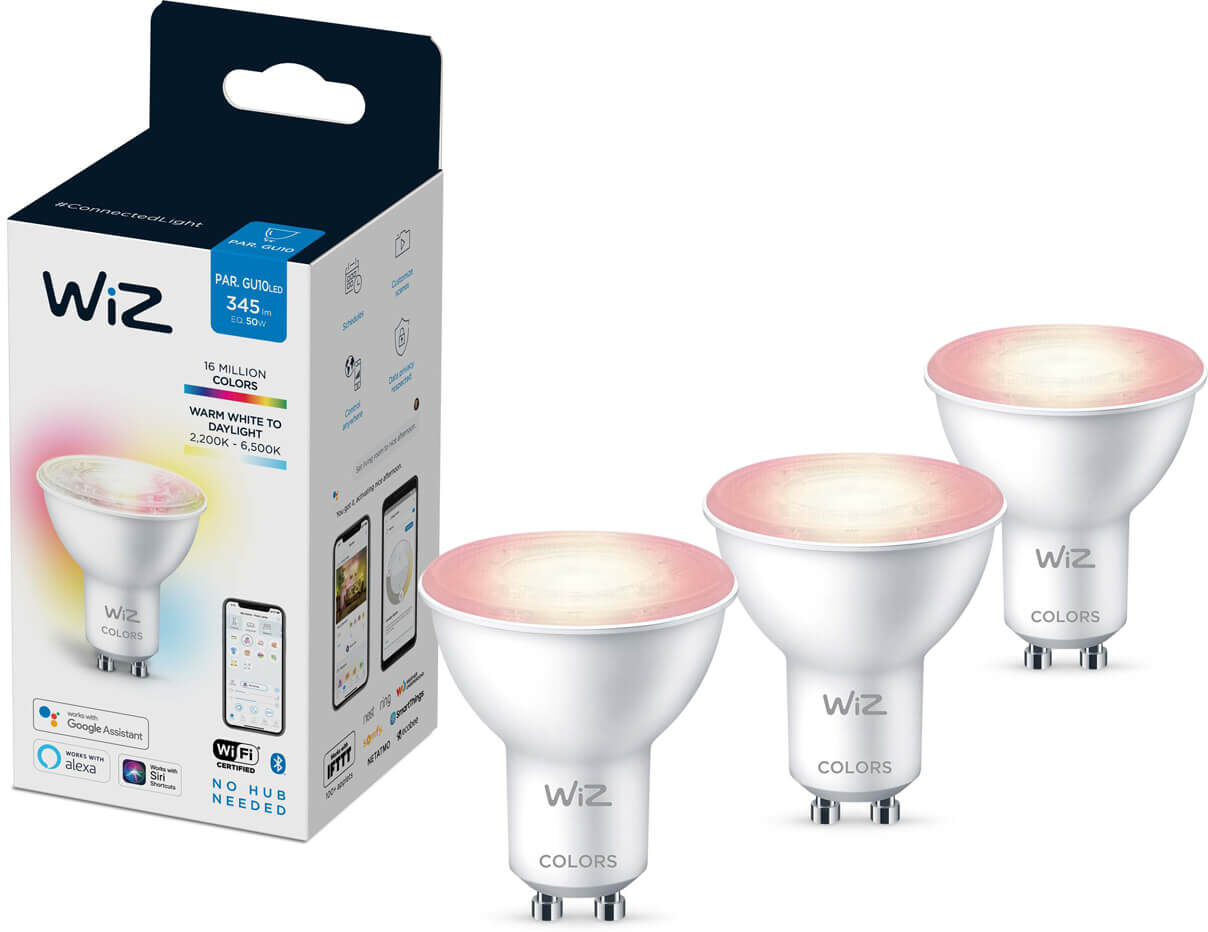 WiZ spot - Wi-Fi - wittinten & kleur - GU10 (3-pack)