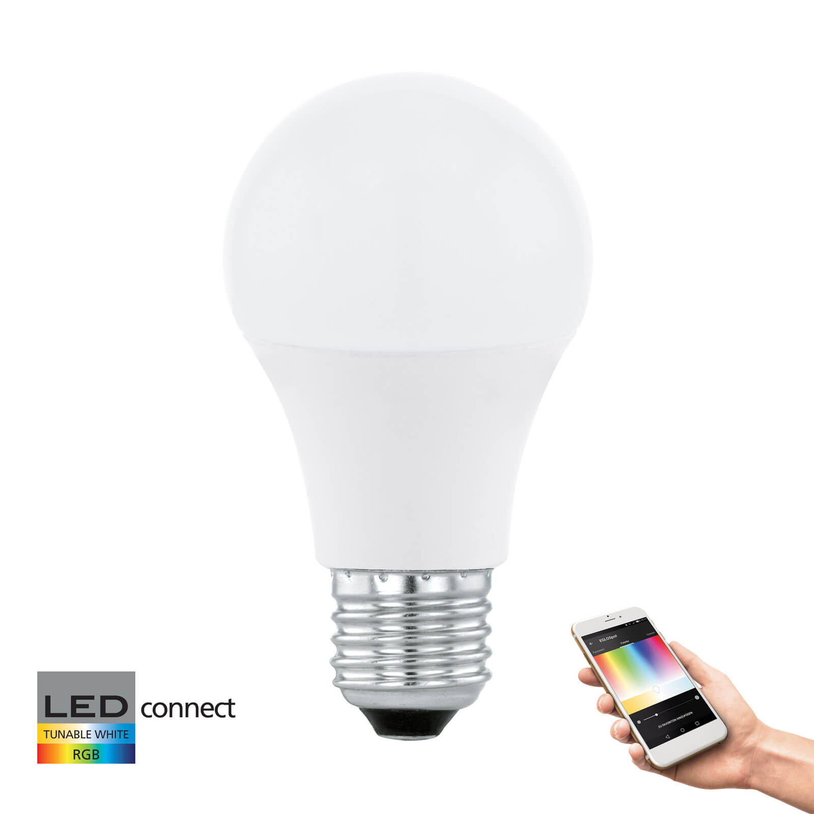 Eglo Connect LED Lamp 9W E27, White and Color