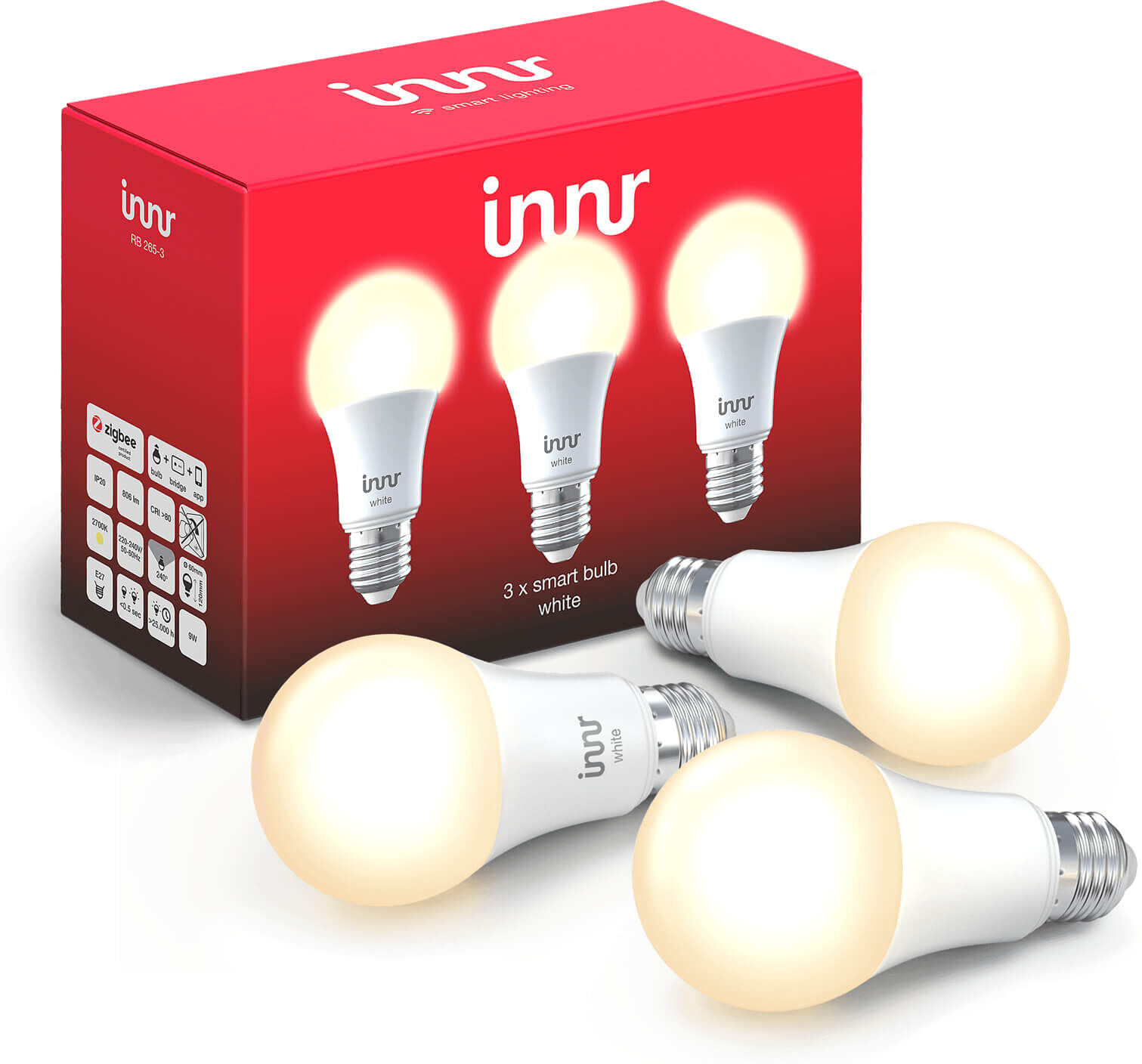 Innr Smart Lamp E27 Wit, 3-pack