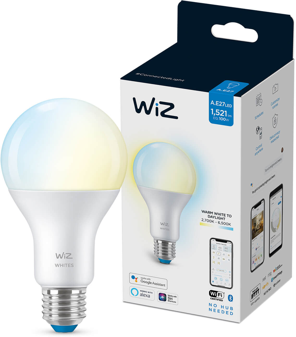 WiZ lamp - Wi-Fi - wittinten - A67/E27- 13W (100W)