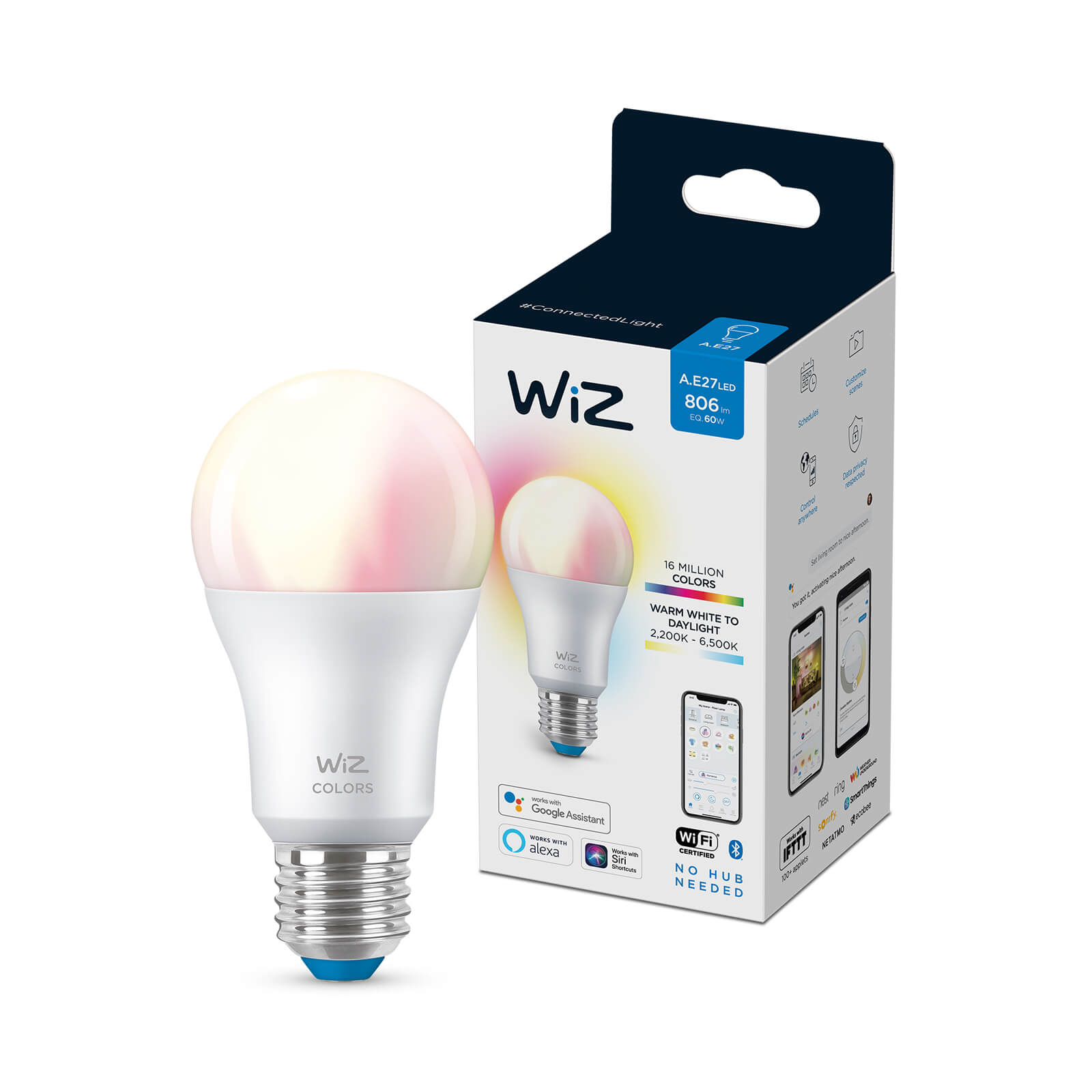 WiZ lamp - Wi-Fi - wittinten & kleur - A60/E27